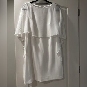 Calvin Klein Women's Chiffon Popover Cape Sheath Dress